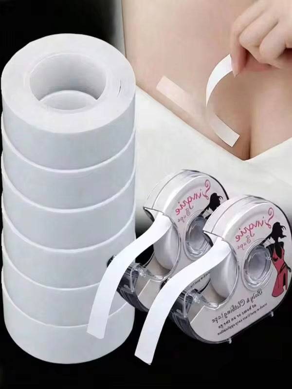 Anti-Light Double Side Tape - Suitable For Clothes Chest Paste Body Tape Double Sided Body Tape Self-Adhesive Bra Clothes Dress Shirt Secret Sticker Clear Lingerie Tape Anti-Naked Invisible Chest Patch For Women Body Skin